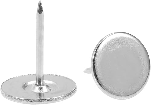 60 Pz Chiodi per Tappezzeria, Testa Piatta da 16mmx20mm per Mobili Decorativi, Chiodi per Mobili, divani, Testate, Argento - Honorern