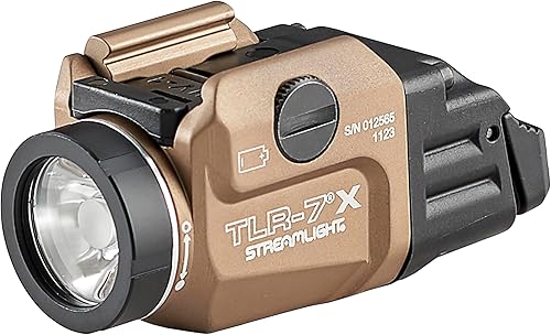 Streamlight 69429 TLR-7 - Lampada tattica compatta con interruttori a palette alta e bassa e kit di chiavi, terra scura piatta 500 lumen - Honorern