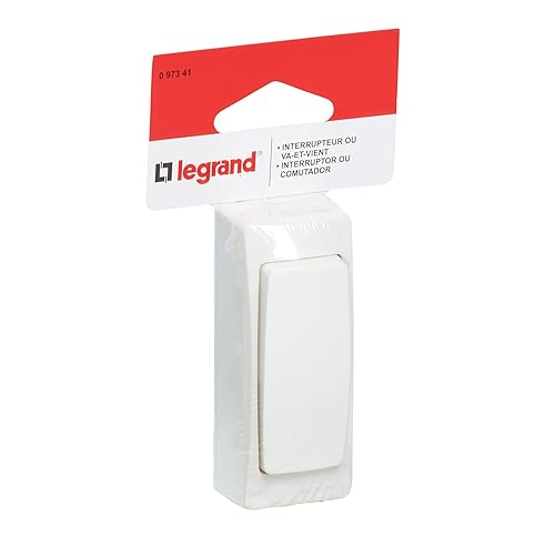 Legrand LEG97341 - Interruttore o deviatore, versione stretta, per installazione sporgente, da 2300 W, 230 V, colore: Bianco - Honorern