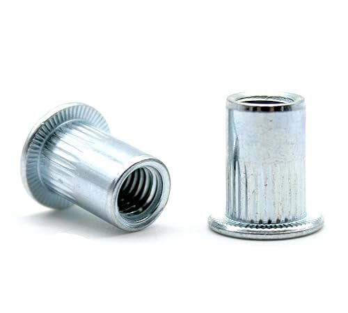 DOJA Industrial | Rivetti Filettati Acciaio Galvanizzato | M6 | 50 Pezzi | Dadi per Rivettatrice con Inserti Filettato | Set Dadi Attrezzatura Officina per Fissare Tubi Innocenti, Metallo e Alluminio - Honorern