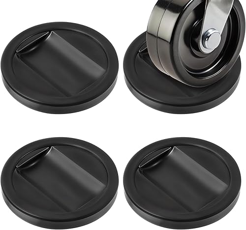 Fermaporta per mobili da letto, confezione da 4 fermi per mobili per evitare scivolamenti, per tutte le ruote di divani, sedie e letti, fermaporta in gomma per evitare graffi (nero) - Honorern