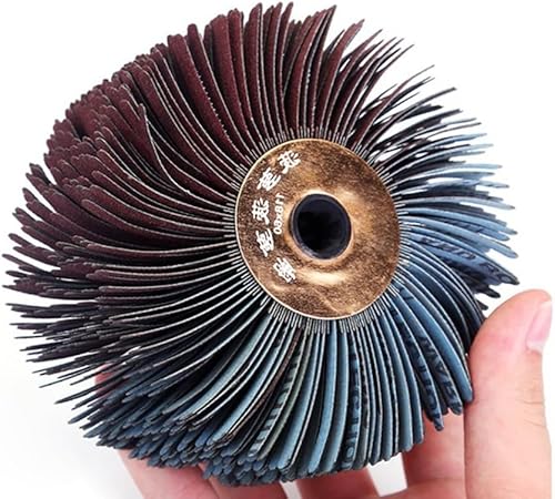 Ruota per lucidare il legno per forme irregolari, diametro 118 mm, grana 120600 abrasivi (grana 120) - Honorern