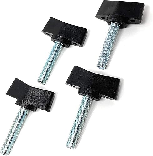 4 viti a battente in plastica con bulloni filettati in acciaio M6 x 33 mm - Honorern