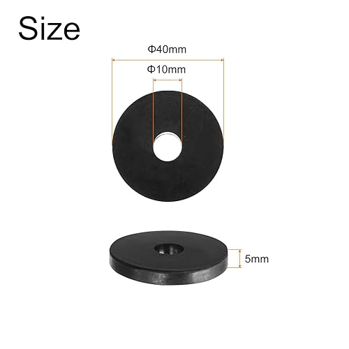 16pz Distanziali Gomma 40mm OD, 10mm ID, 5mm Altezza Distanziatore Rotondo Antivibrazioni Boccola Anelli Tenuta Rondelle Spessa per Accessori Auto Domestici - Honorern