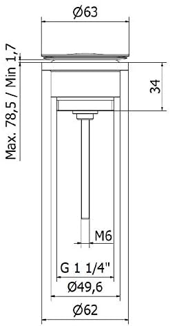 Tubo per doccia – Flessibile doccia acciaio inox colore bronzo 1,70 m - Honorern