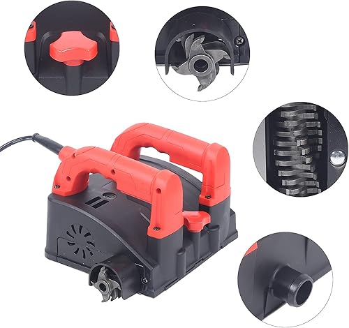 Fresa per calcestruzzo,1200W,4000 giri/min,Smerigliatrice per muri Levigatrice vibrante Fresatrice a Rulli fresatrice per massetti Fresatrice per ristrutturazione in calcestruzzo - Honorern