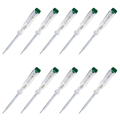 Tester di tensione monopolare/tester di fase con lampada a incandescenza integrata, lama per cacciavite e clip in metallo, prodotto in Germania, 1 pezzo - Honorern