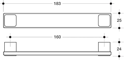 Maniglia Geo - Maniglia Mobile Design, Trasparente con inserti cromati lucidi Trasparente con inserti cromati lucidi - Honorern