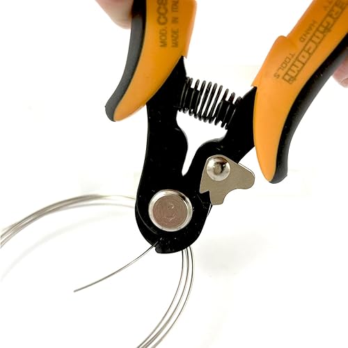 CCS30 Cesoia per il Taglio a 90° di Fili Ferrosi - Capacità di taglio max Ø2mm (12awg) e filo acciaio max Ø0.5mm (24awg). Lunghezza 136mm - Per Memory Wire, Music Wire - Made in Italy - Honorern