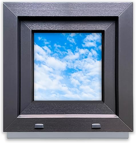 Finestra in PVC antracite-bianco 500x500 mm,ribaltabile,finestra standard con doppia vetratura,a risparmio energetico,finestra per cantina con certificazione CE,ideale per abitazioni e cantine - Honorern