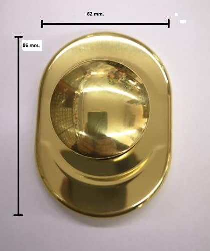 Kit limitatore di apertura ricambio (NEW CRETA) per porta blindata sicurezza ATRA-DIERRE Mostrina+pomolino completa di inserti di fissaggio per 1 porta finitura ORO LUCIDO - Honorern