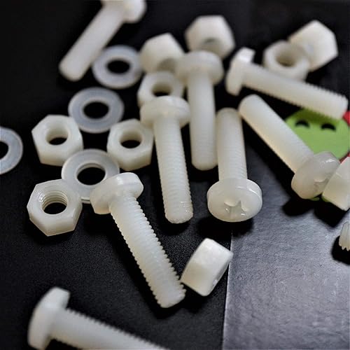 50 x Testa Bombata in Nylon, viti testate a croce in plastica per macchine, M5 x 20mm, Bulloni in Plastica, Dadi & Rondelle - Honorern