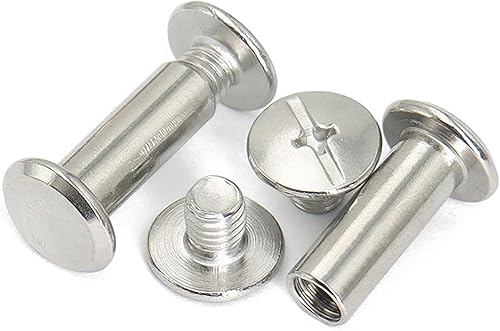 Chicago - Set di 60 viti M2 x 6 mm, in acciaio inox, per fai da te, pelle, mobili, borse decorative e altro ancora - Honorern