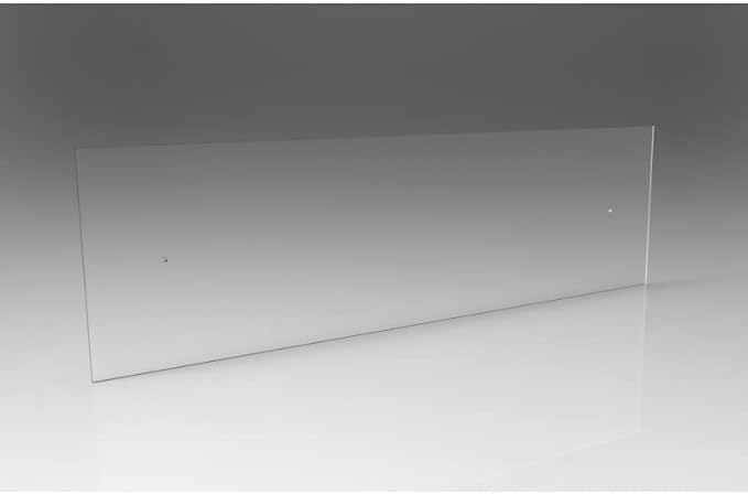 Battisedia in acrilico opale da mm. 3 completo di kit fissaggio al muro (2, cm. 80x15) - Honorern