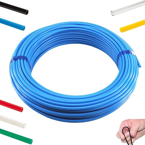 100 metri – tubi in polietilene, nero e naturale, 6 x 4 – 8 x 6 mm, tubo pneumatico, tubo pneumatico (6 x 4 mm, blu) - Honorern