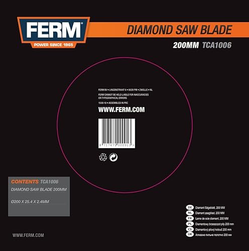 FERM Lama diamantata 200 mm - per tagliapiastrelle - Honorern