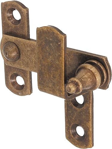 Amig - Battitacco per persiana con lembo | Chiusura di sicurezza per finestre | Colore pelle | Accessori per giardino ed esterno | Acciaio | Dimensioni: 60 x 46 mm | Stile rustico - Honorern