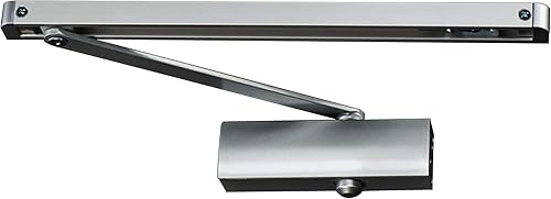 Chiudiporta idraulico automatico regolabile con braccio scorrevole e copertura in ferro per uso intensivo (nero) - Honorern