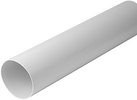 Tubo di ventilazione 1 m, Ø 100 mm, canale rotondo, plastica (PVC) - Honorern