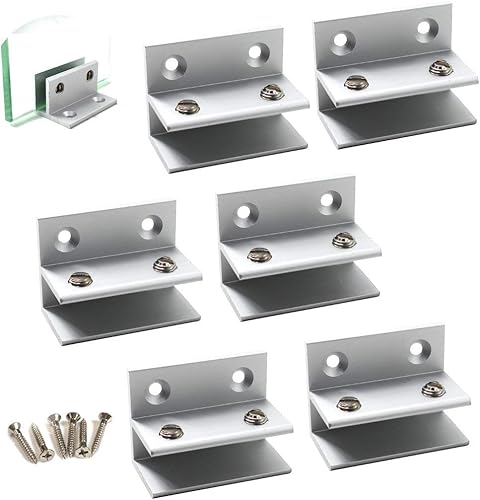 Morsetto in vetro in lega di alluminio, staffa di supporto per vetro di spessore 6-10 mm, con viti. - Honorern