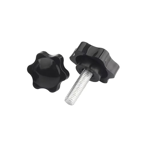 Viti a Testa Stella in Plastica, Vite a Testa Zigrinata, Pomello Zigrinato Manopola a Testa Zigrinata M5x25mm (10 Pezzi) - Honorern