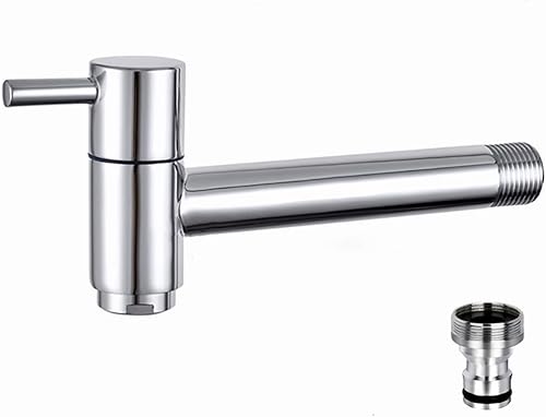 Shuiltad Rubinetto da giardino esterno in ottone cromato a parete Balcone Mop Lavandino Acqua Fredda Rubinetto Bagno Lavanderia Utility Rubinetti - Honorern