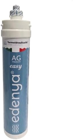 Filtro Edenya Easy Medium AG carbon block 0,5 micron argentizzato per filtrazione acqua compatibile con filtro Everpure 4C, Everpure 4C2, Everpure AC e filtro Everpure AC2 (ex 2DC) - Honorern