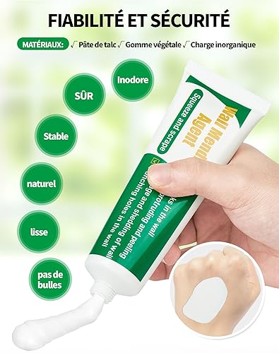 SOSALUK Pasta per Riparazione Parete Bianca 200g - Mastice Parete Bianca - Resistente all'Umidità e alle Crepe - Asciugatura Rapida - 2 Unità - Honorern