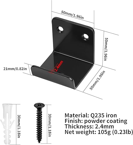 Ganci resistenti, 8 ganci a U, ganci a U, supporti per piastrelle in ceramica da 50 mm, ganci da parete in metallo, staffa per appendere in soggiorno, cucina, bagno, garage - Honorern