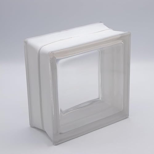 Blocco di vetro design a vista trasparente lucido 19x19x10 cm - 4 pezzi - Honorern