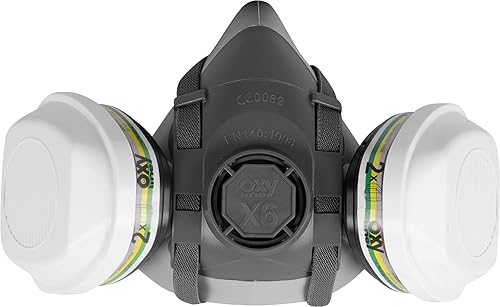 ACE Set di protezione respiratoria contro le sostanze chimiche - Maschera con doppio filtro A1B1E1K1P3 - Semimaschera contro polveri, gas e vapori - Honorern