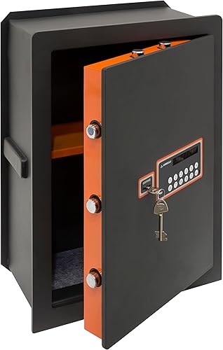 ARREGUI Plus C 181080 Cassaforte a muro con serratura certificata a chiave e codice| Cassaforte da incaso a parete con Fondo Estensibile | Alto livello di sicurezza | 52 x 38,5 x 20/30 cm | 24 a 40 L - Honorern