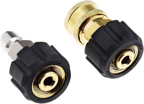 EMSea Set Di 2 Adattatori Per Tubi Flessibili Per Idropulitrice Filettatura M22 14 Mm Femmina A Presa Rapida Maschio Da 3/8 Pollici E Presa Rapida Femmina Da 3/8 Pollici A M22 14 Mm Femmina - Honorern