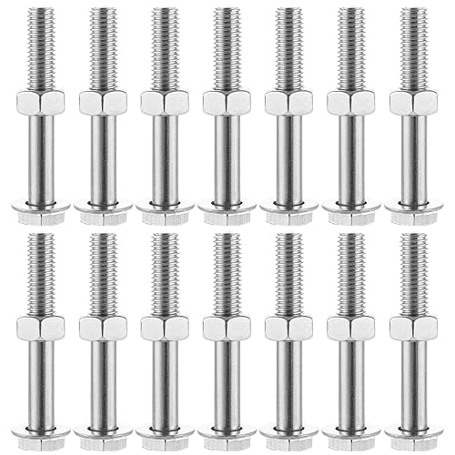 15 viti esagonali con dadi di sicurezza e rondelle M12 x 80, bulloni esagonali, viti a testa metrica, adatte per lavori di costruzione in metallo - Honorern