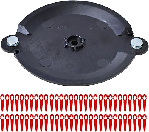 Testa della lama del tosaerba a doppia estremità, disco di taglio di ricambio per lama da taglio tosaerba per accessori per tosaerba da giardino – 60 lame in plastica - Honorern