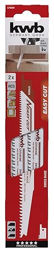 kwb Lama per sega circolare in acciaio HCS per la lavorazione del legno, temprata e rettificata, fino a 100 mm di spessore del materiale, tagli curvi, codolo universale da 1/2 - Honorern