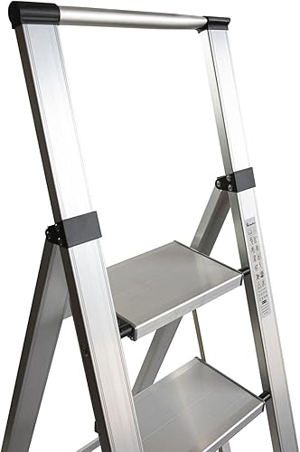 710028 - Scala domestica piatta, in alluminio, 5 gradini - Honorern