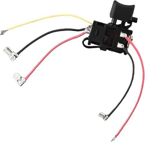 Volakebeing Interruttore di ricambio per trapano elettrico a mano per Mak 38887-6 HP457D DF457DWE DF457D HP347D DF347D HP457 DF347DWE - Controllo velocità regolabile 7,2-24 V 16 A - Honorern