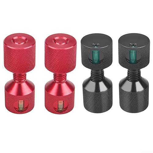 Set di perni flangiati di precisione in alluminio con finitura anodizzata per attività di allineamento tubi affidabili (rosso, 2 pezzi) - Honorern