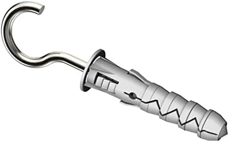 Viti a gancio a forma di C con tasselli da muro M12 / 7.0x105mm viti a occhiello, ganci a C autofilettanti e fissaggi in nylon Rawl, tasselli ad espansione universali e ganci da parete (10 pcs) - Honorern