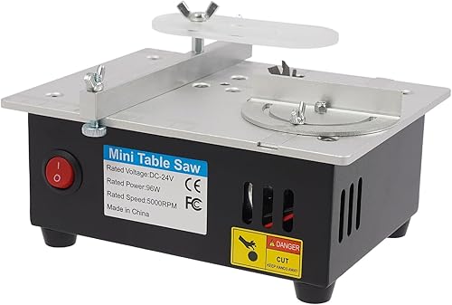 Mini sega circolare da tavolo con 4 lame, 96 W, per modellismo, artigianato, progetti fai da te - Honorern