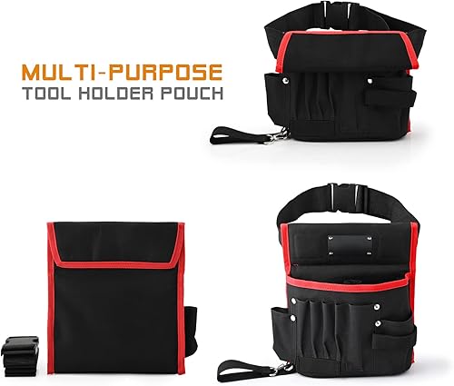 EHDIS Marsupio per Attrezzi Con Passante per Cintura - 10 Scomparti, in Tela, Facile da Pulire - Cintura per Attrezzi, Marsupio Lavoro al Dettaglio - Honorern
