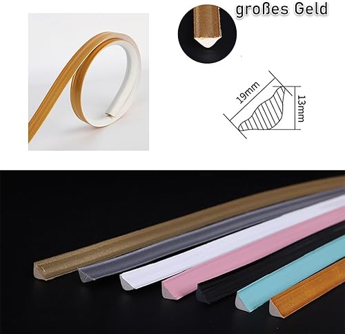 Modanature decorative autoadesive, 300 cm, listello decorativo, autoadesive, flessibili, per soffitto, autoadesive, da parete (M-argento-3M) - Honorern