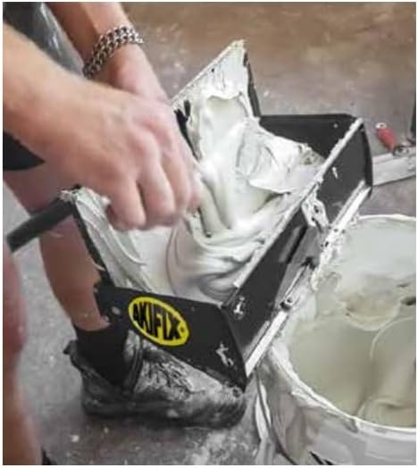 Akifix NATG09200 Distributore manuale in metallo con serbatoio stucco per giunti in cartongesso a parete e soffitto - Honorern