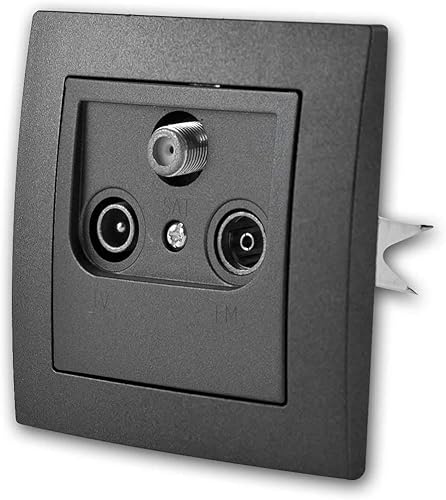 Presa antenna FLAIR antracite TV/radio/SAT, con cornice - Honorern