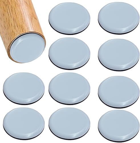 10 X Scivoli adesivi per mobili Ø 50 mm, PTFE Teflon Quadrato Autoadesivi, Piedini per mobili professionali in Teflon autoadesivi per mobili in teflon Guide professionali/Guide in PTFE - Honorern