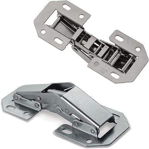 10 X Mprofi MT® Cerniera per Ante senza Foro Incasso-Cerniere per Armadio-Cardini per Mobili-Cerniera per Ante-Cerniera a Molla-Cerniere per Ante Cucina- Angolo D'apertura 90° - Honorern