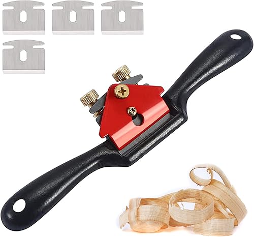 Pialla a coda regolabile, pialla a mano strumento per la lavorazione del legno con base piatta e 4 lame, attrezzi manuali perfetto per lavori in legno, legno e lavorazione del legno - Honorern