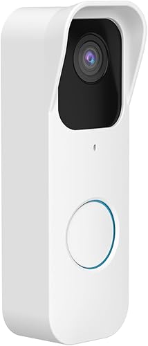 [1 confezione] Custodia protettiva per campanello lampeggiante,Copertura in silicone per campanello video lampeggiante,Supporto senza forare accessori,Protezione completa per il tuo campanello, bianco - Honorern