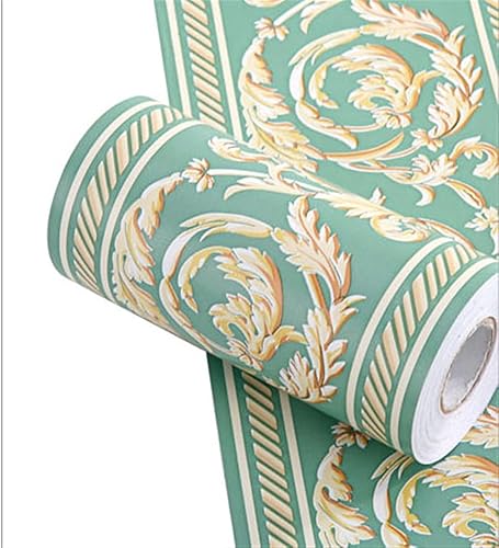 10m Bordi Adesivi per Pareti Bordi per Carta da Parati Autoadesivi, Impermeabile, Autoadesiva, Bordo Adesivo per Carta da Parati per Cucina Bagno (Blanco : Verde) - Honorern